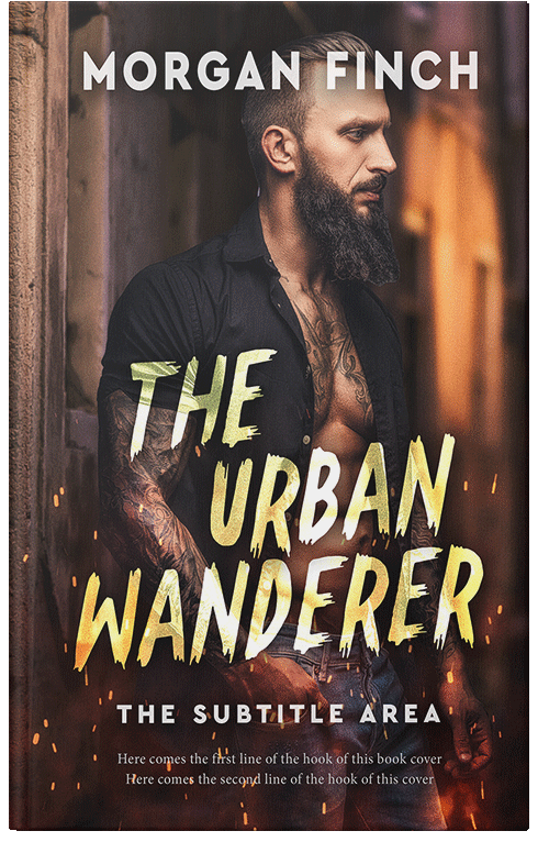 Front view of Premade Romance Book Cover - Gold Sand #36897 | BookCoverZone*