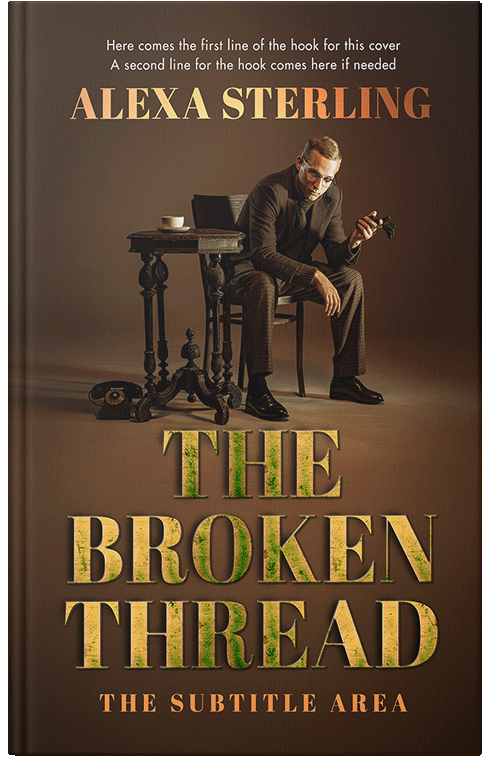 Front view of Premade Mystery & Thriller & Suspense Book Cover - Metallic Bronze #36957 | BookCoverZone*