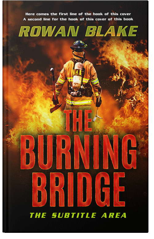 Front view of Premade Action & Adventure Book Cover - Hot Cinnamon #37228 | BookCoverZone*