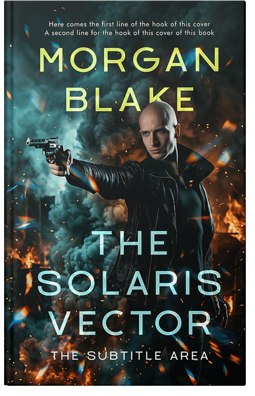 Front view of Premade Action & Adventure Book Cover - Heavy Metal #37299 | BookCoverZone