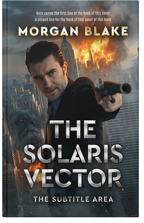 Front view of Premade Action & Adventure Book Cover - Outer Space #37311 | BookCoverZone