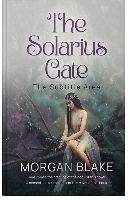 Front view of Premade Fantasy Book Cover - Gray Nickel #37327 | BookCoverZone