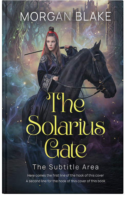 Front view of Premade Fantasy Book Cover - Ebony Clay #37330 | BookCoverZone