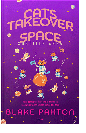 Pre Made Book Cover Purple