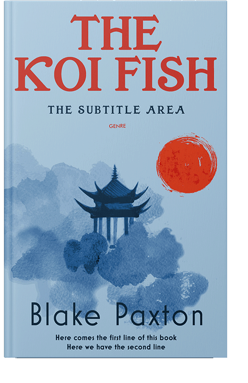 Front view of Regent St Blue #50077 - Premade Abstract Book Cover