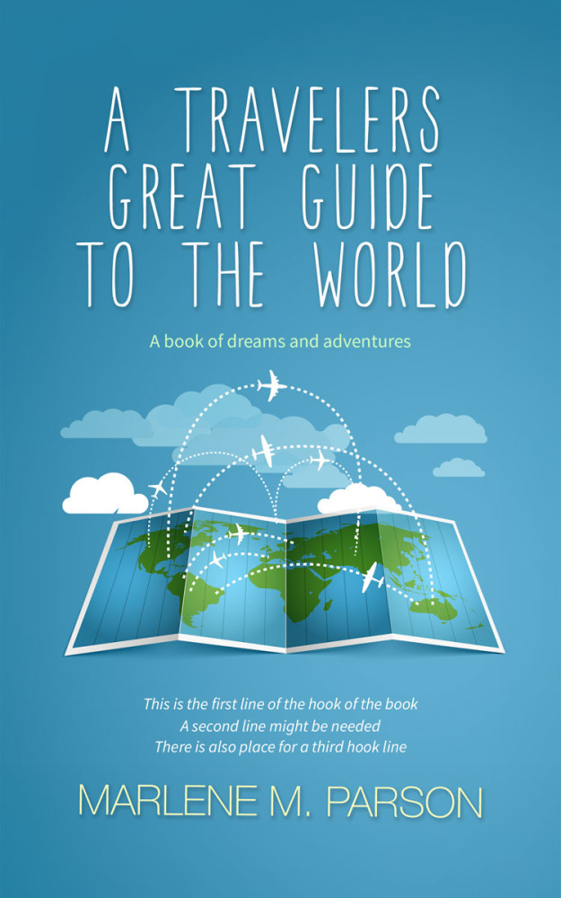 Front view of Boston Blue #104 - Premade Travel Book Cover