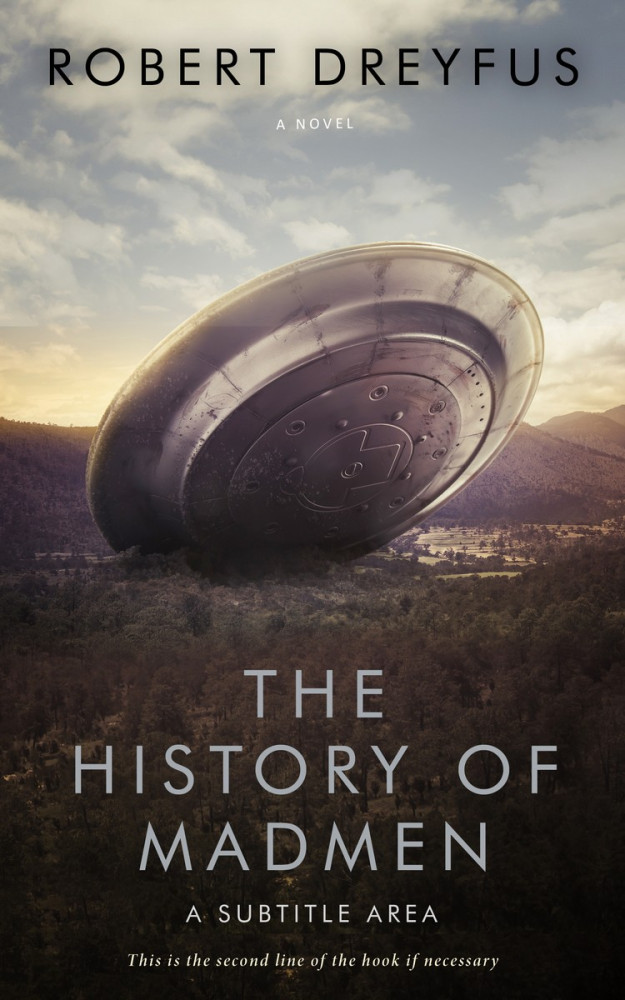 Front view of Foggy Gray #482 - Premade Science Fiction Book Cover