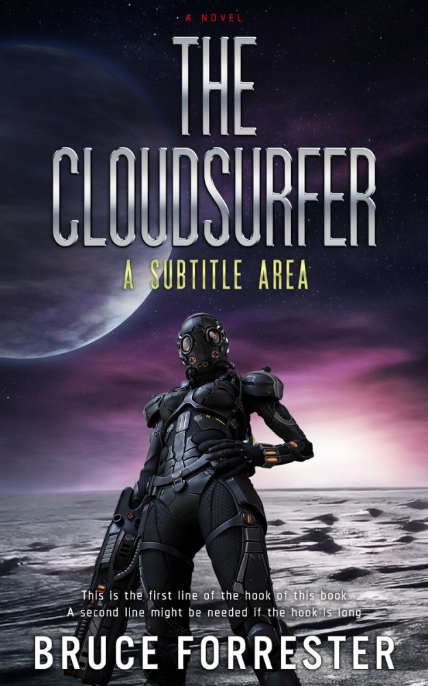 Front view of Steel Gray #623 - Premade Science Fiction Book Cover