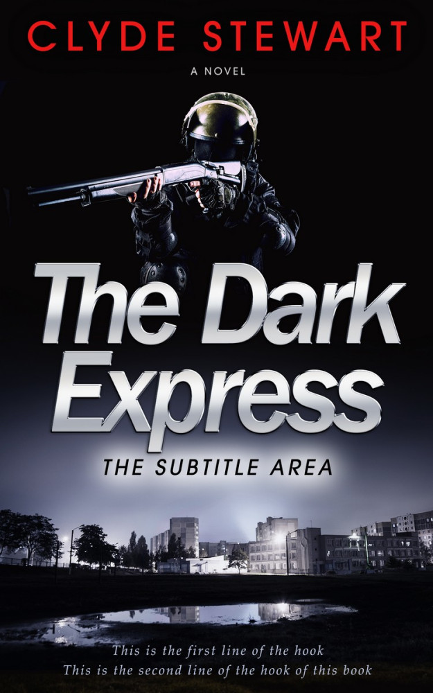 Front view of Pale Slate #745 - Premade Action & Adventure Book Cover