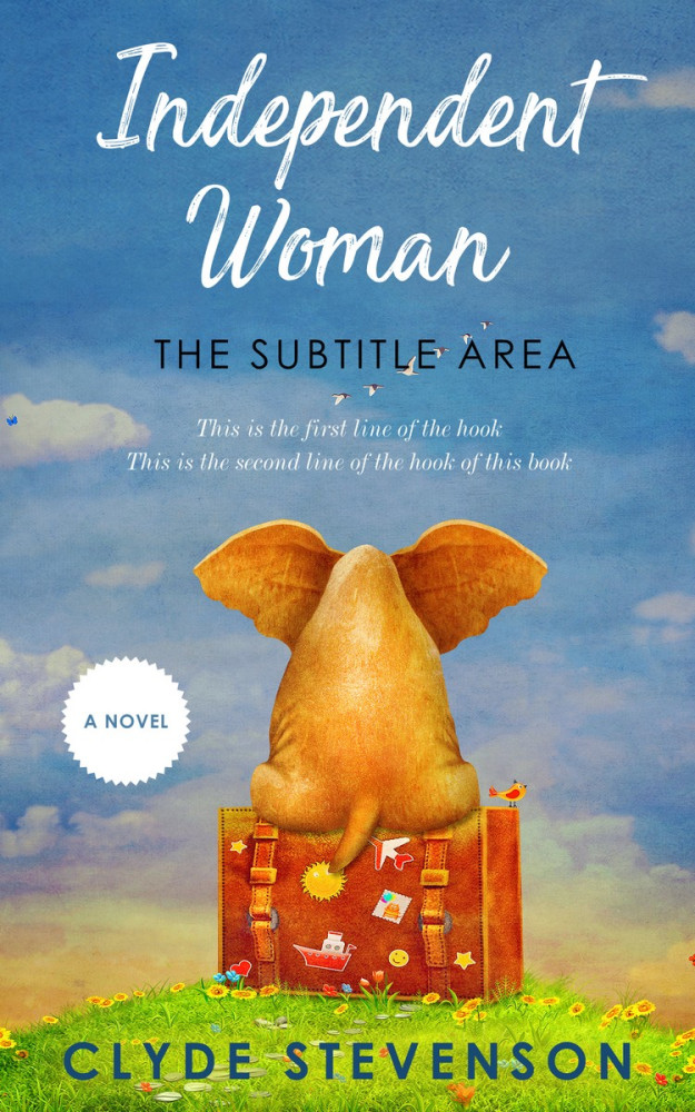 Front view of Hippie Blue #875 - Premade Travel Book Cover