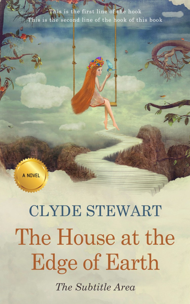 Front view of Eagle #928 - Premade Fantasy Book Cover