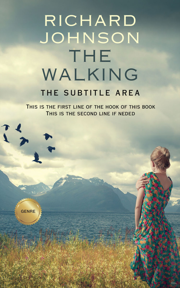 Front view of Foggy Gray #1009 - Premade Romance Book Cover