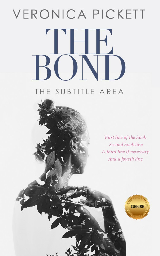 Front view of Tuna #1184 - Premade Abstract Book Cover