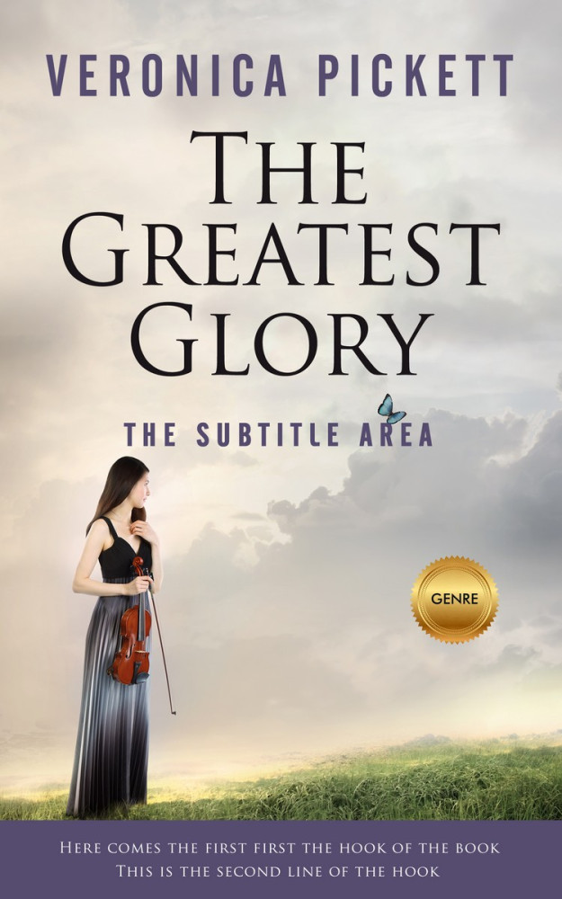 Front view of Swirl #1225 - Premade Fantasy Book Cover