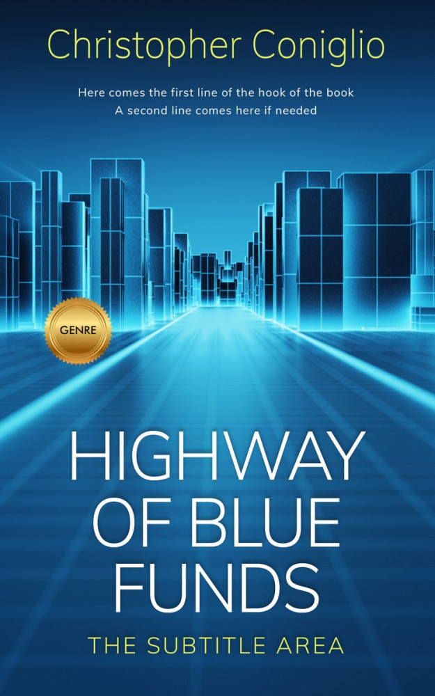 Front view of Chathams Blue #1321 - Premade Business Book Cover