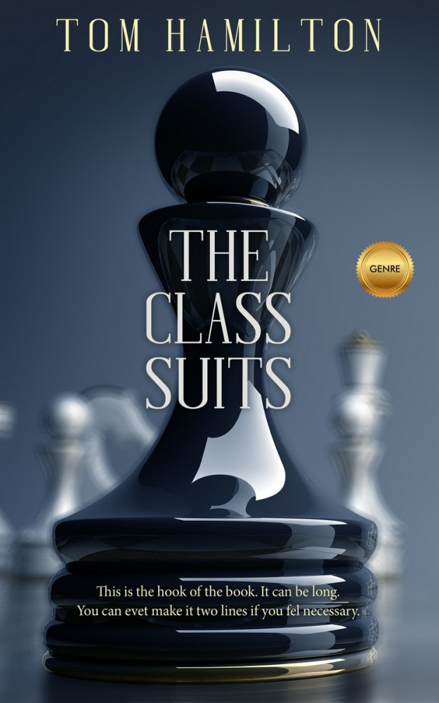 Front view of Ebony Clay #1366 - Premade Business Book Cover