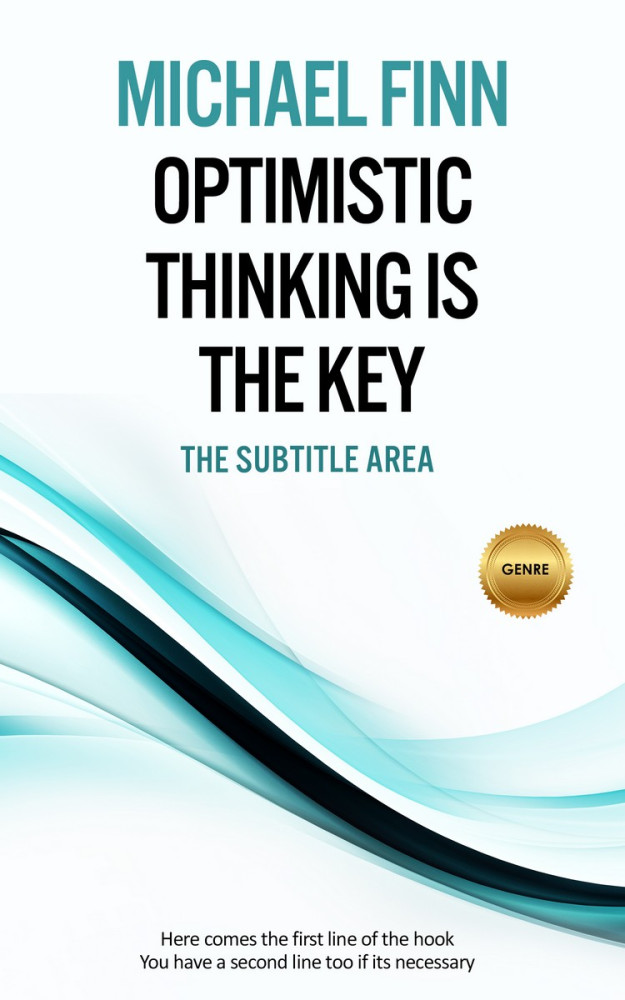 Front view of Blue Dianne #1415 - Premade Abstract Book Cover