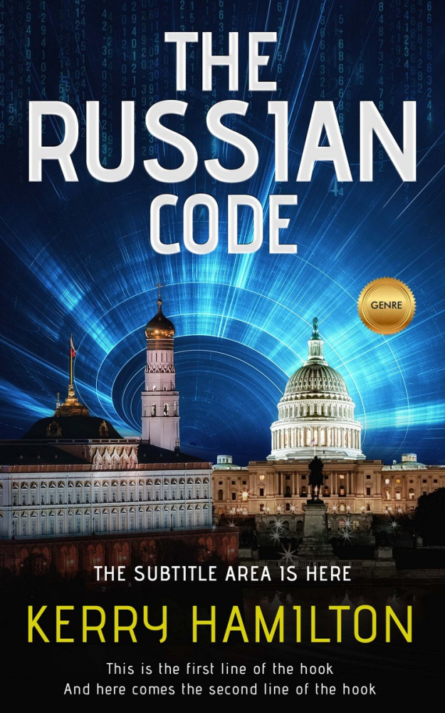 Front view of Soft Amber #1464 - Premade Science Fiction Book Cover