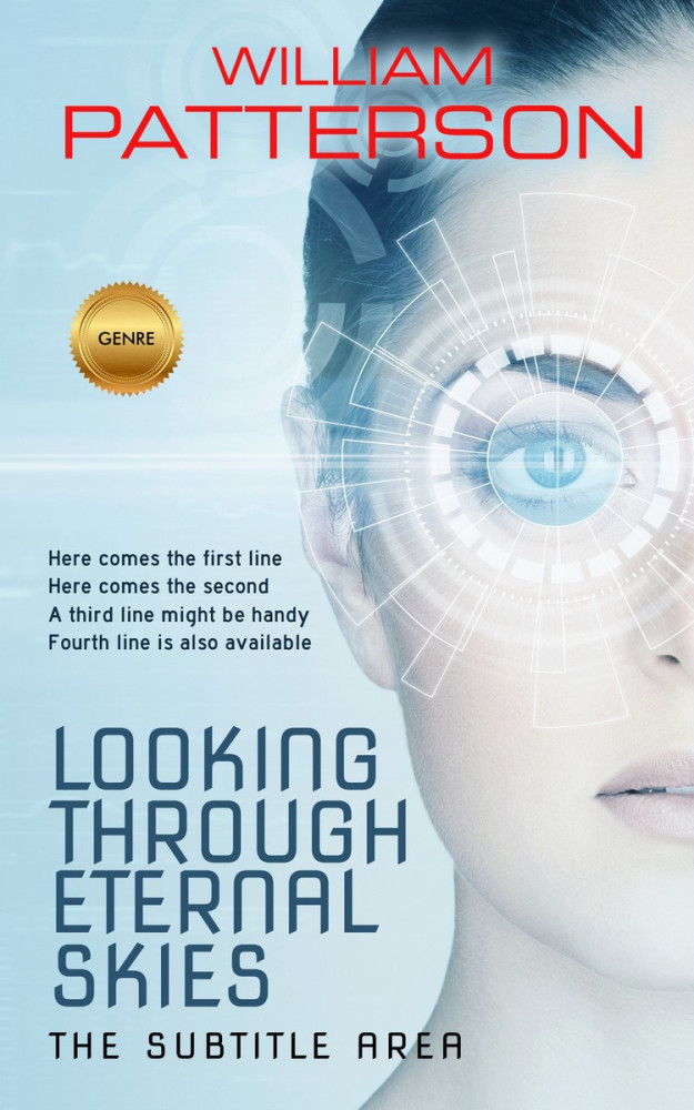 Front view of Botticelli #1590 - Premade Science Fiction Book Cover