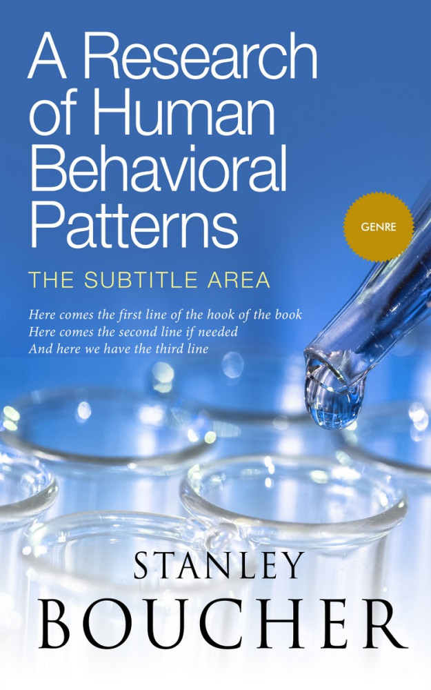 Front view of Steel Blue #1596 - Premade Science & Nature Book Cover