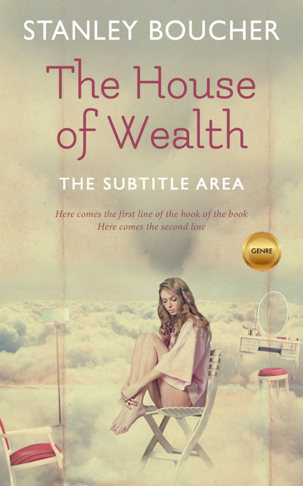 Front view of Chino #1599 - Premade Abstract Book Cover