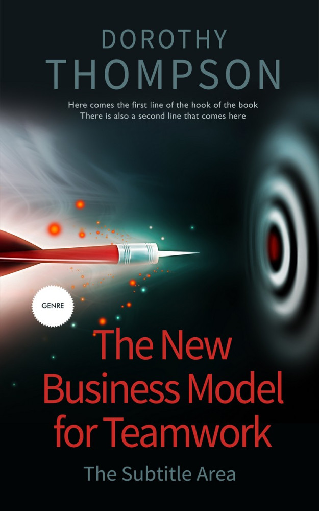 Front view of Black #1687 - Premade Business Book Cover