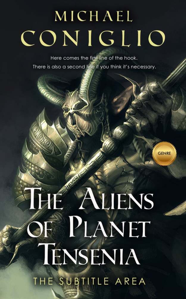 Front view of Shark #1696 - Premade Fantasy Book Cover