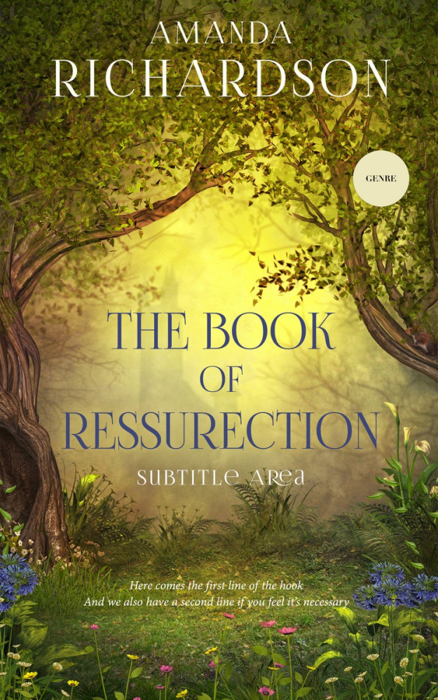 Front view of Thatch Green #1850 - Premade Fantasy Book Cover