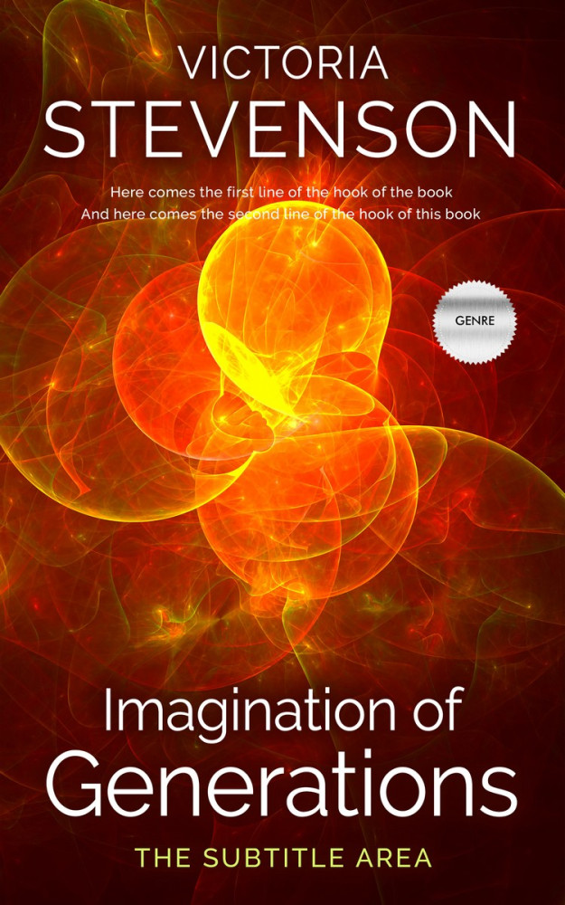 Front view of Rustic Red #1912 - Premade Abstract Book Cover