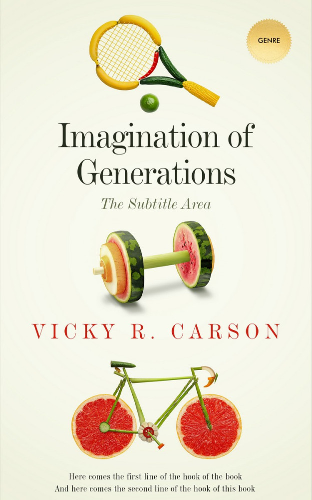 Front view of Ecru White #1921 - Premade Health & Dieting & Fitness Book Cover