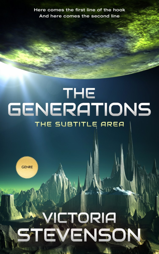 Front view of Timber Green #1936 - Premade Science Fiction Book Cover