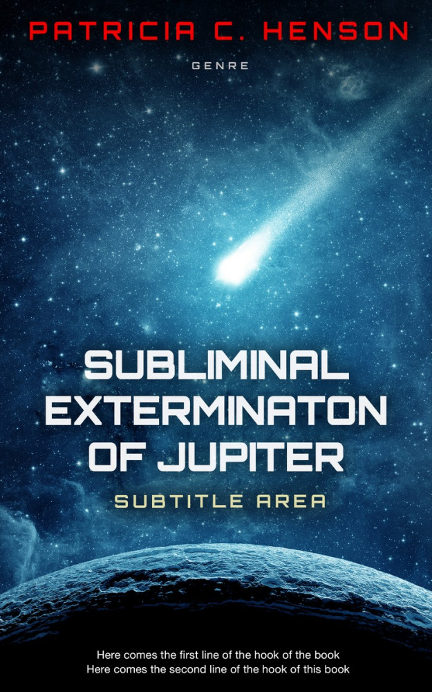 Front view of Black #2006 - Premade Science Fiction Book Cover