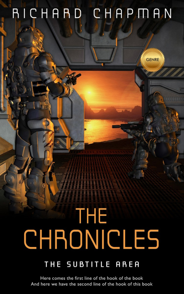 Front view of Cod Gray #2018 - Premade Science Fiction Book Cover