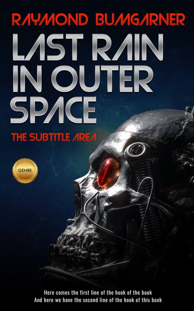 Front view of Ebony #2104 - Premade Science Fiction Book Cover