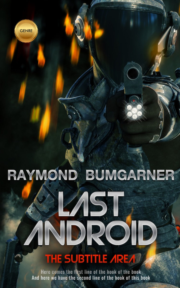 Front view of Outer Space #2108 - Premade Science Fiction Book Cover