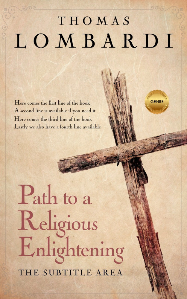 Front view of Hampton #2204 - Premade Religion & Spirituality Book Cover