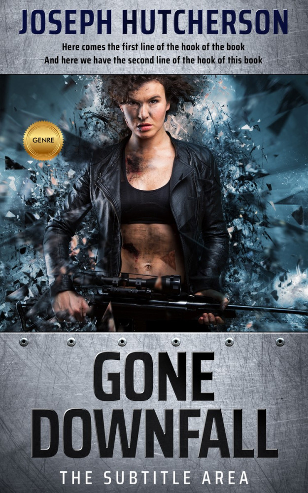 Front view of Outer Space #2225 - Premade Action & Adventure Book Cover