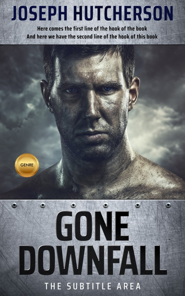 Front view of Mako #2226 - Premade Action & Adventure Book Cover