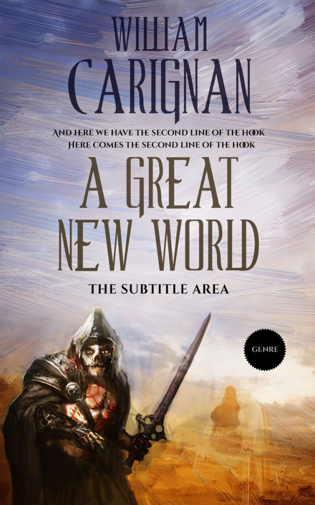 Front view of Pale Slate #2285 - Premade Fantasy Book Cover