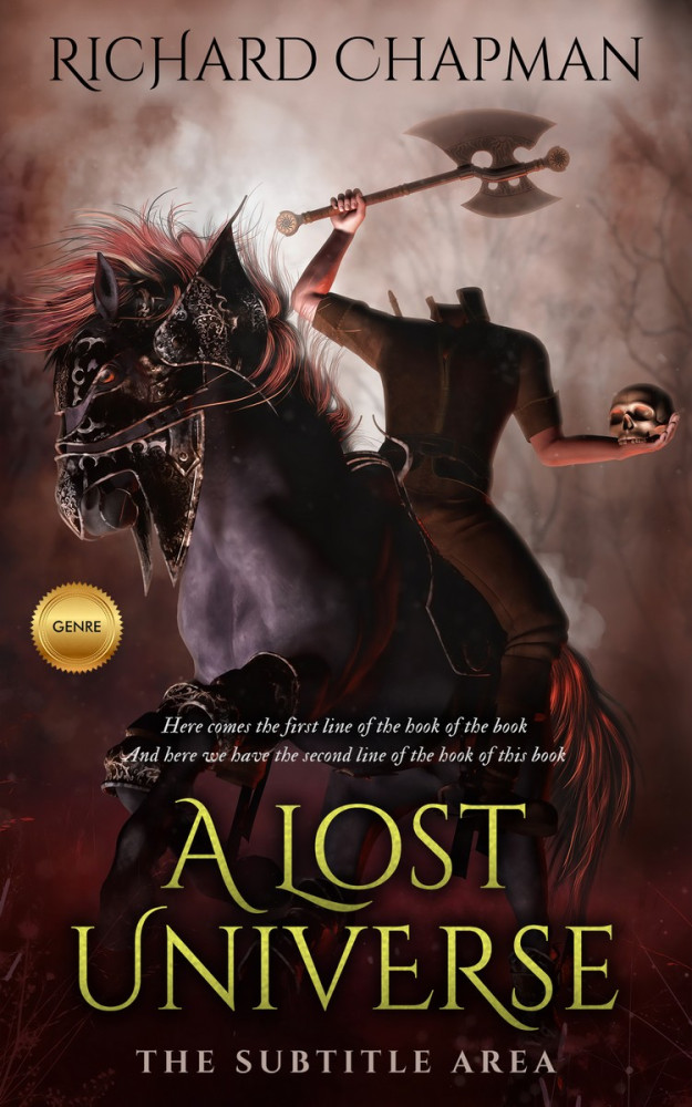 Front view of Gondola #2371 - Premade Fantasy Book Cover