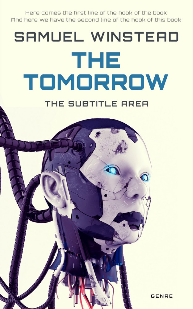 Front view of Ecru White #2392 - Premade Science Fiction Book Cover