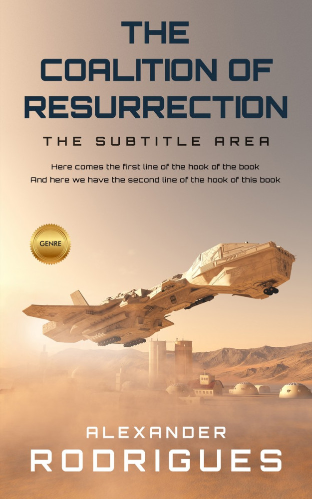 Front view of Indian Khaki #2394 - Premade Science Fiction Book Cover