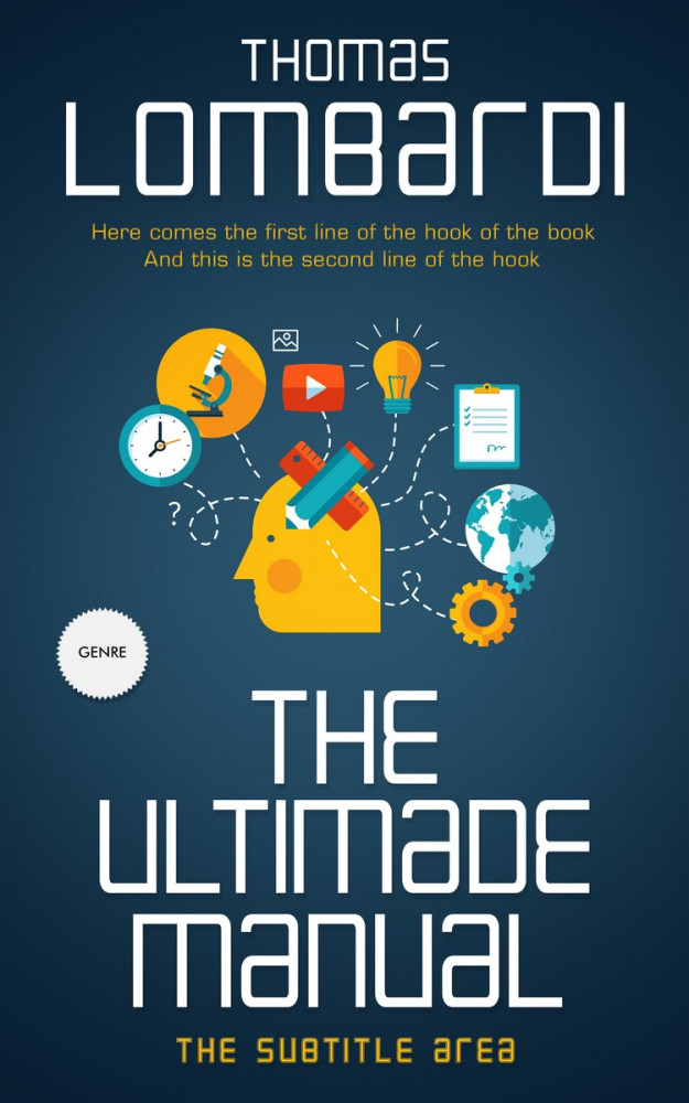 Front view of Nile Blue #2436 - Premade Abstract Book Cover