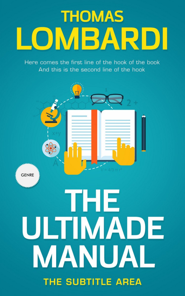 Front view of Blue Chill #2438 - Premade Abstract Book Cover