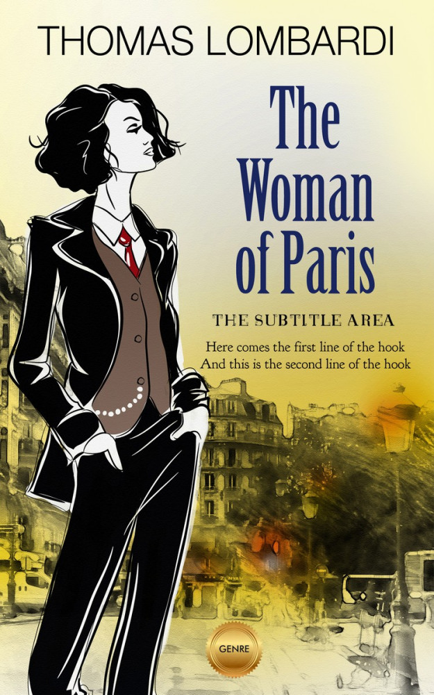 Front view of Stark White #2452 - Premade Literary Fiction Book Cover