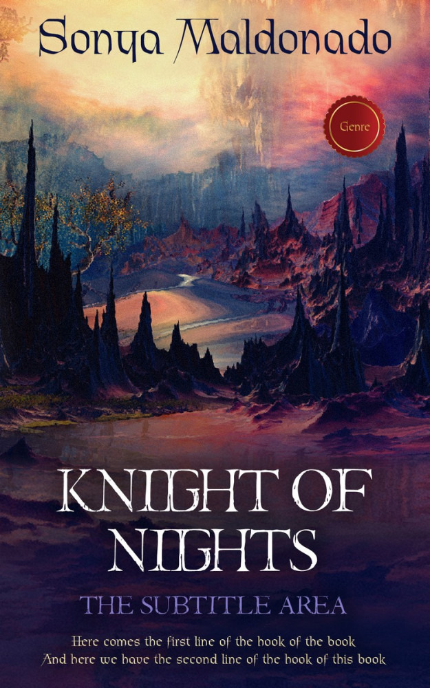 Front view of Tan #2508 - Premade Fantasy Book Cover