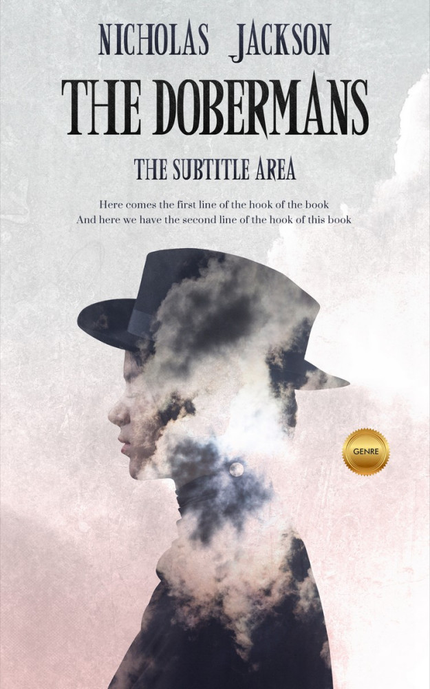 Front view of Ebb #2647 - Premade Abstract Book Cover