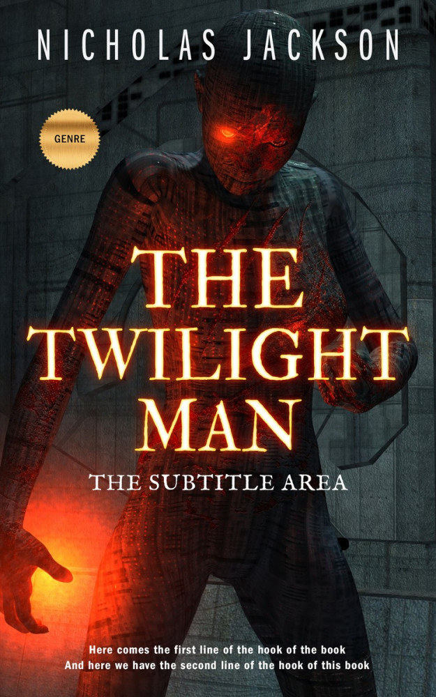 Front view of Mine Shaft #2668 - Premade Science Fiction Book Cover