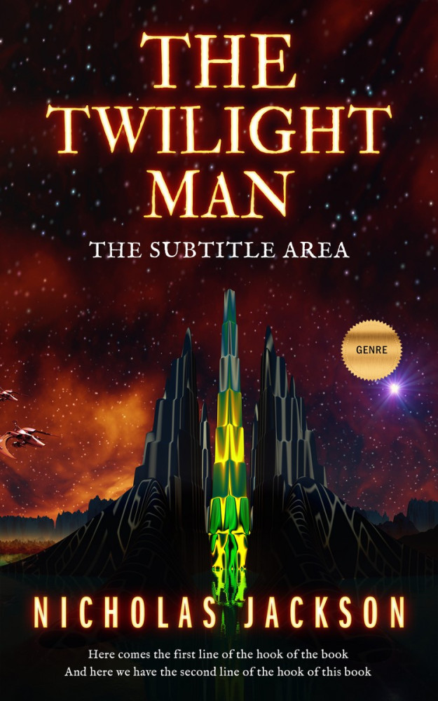 Front view of Night Rider #2669 - Premade Science Fiction Book Cover