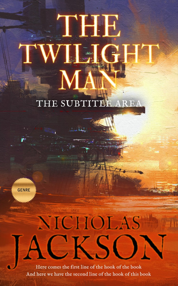 Front view of Nutmeg #2672 - Premade Science Fiction Book Cover